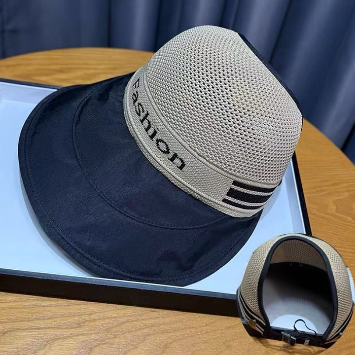 【マスクが掛けられる】速乾通気つば広日よけキャップ