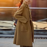 レディース両面ラシャコート 保温、防風、軽量、瘦せ見え