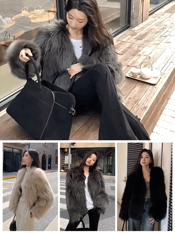 ショート丈のファージャケット