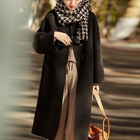 レディース両面ラシャコート 保温、防風、軽量、瘦せ見え