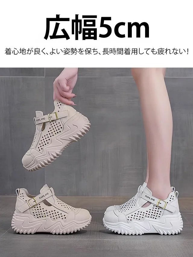 【日本直邮】❤️獲日本骨科醫生好評的超舒適 #鏤空休閒厚底鞋 ❤️柔軟透氣 🍧改善囊拇炎，矯正姿勢、預防扁平足，兼容各種腳型