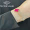Rose-pink spaced diamonds