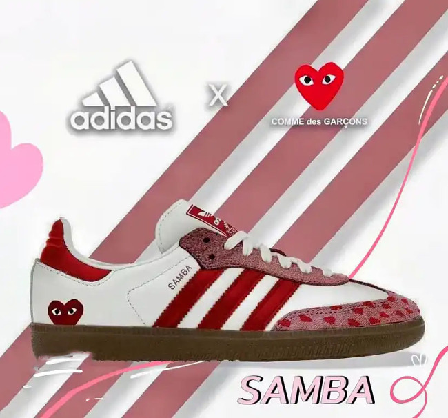 CDG PLAY x Adidas Samba OG