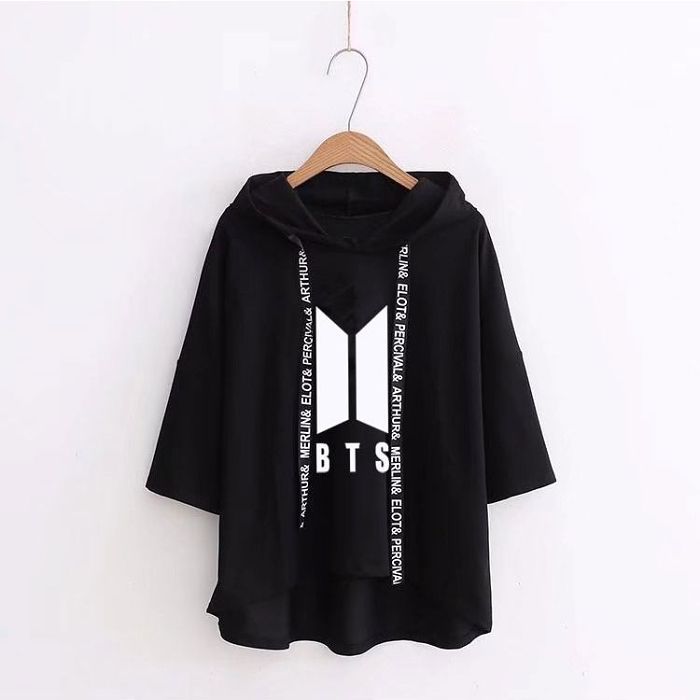 BTS防彈少年團演唱會週邊手繪塗鴉印花衣服同款短袖T卹男女上衣限量發售