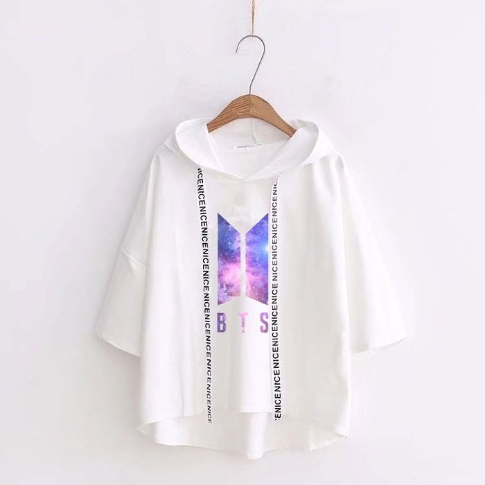 BTS防彈少年團演唱會週邊手繪塗鴉印花衣服同款短袖T卹男女上衣限量發售