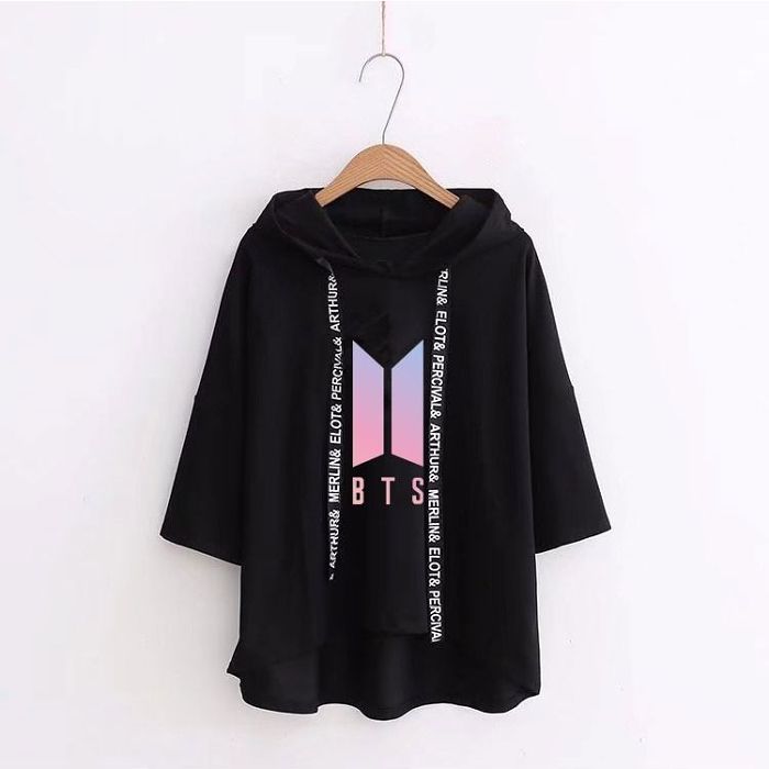 BTS防彈少年團演唱會週邊手繪塗鴉印花衣服同款短袖T卹男女上衣限量發售