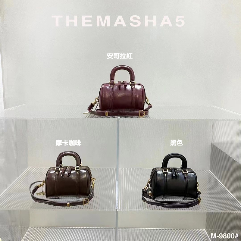 【THEMASHA5】小眾品牌精緻 圓筒形波士頓手提背包