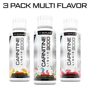 Cutler Nutrition 3 包多種口味 液体左旋肉碱 3000能量