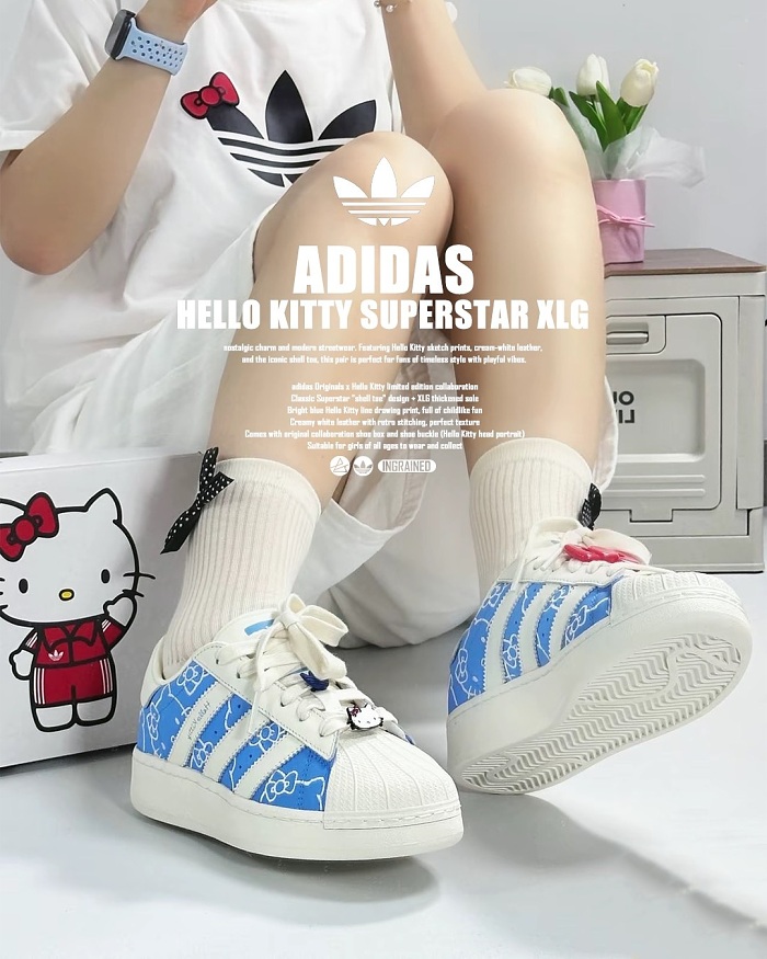 adidas Superstar XLG Hello Kitty Blue Burst