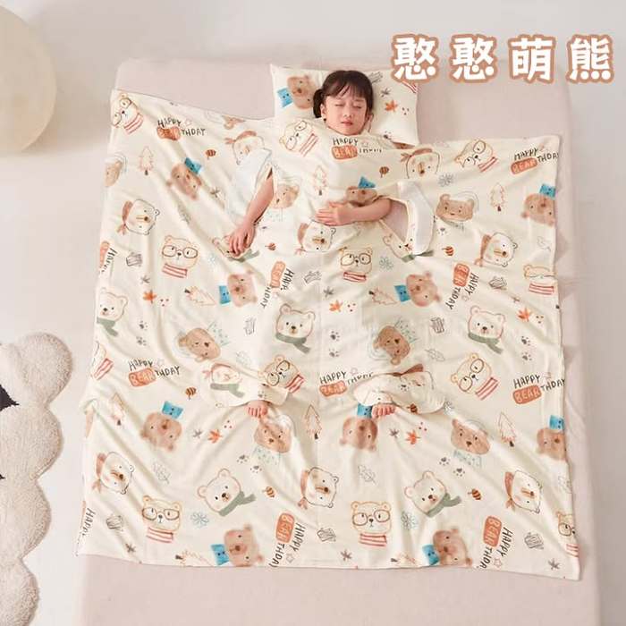 HouKun涼夏寶貝防踢被 全棉紗布護肚肚