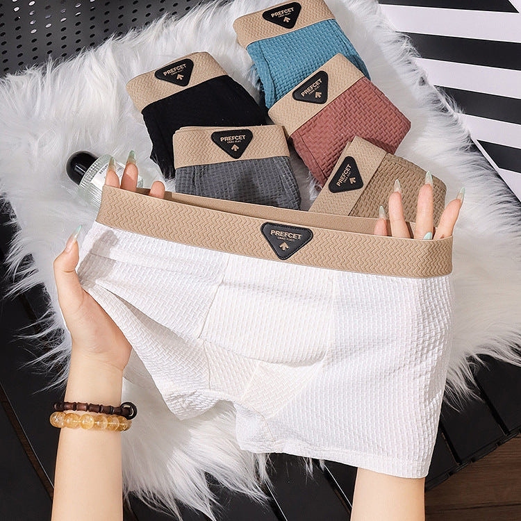 🎁Men's ice silk waffle boxer briefs❄️Breathable design and Elastic waistband💨