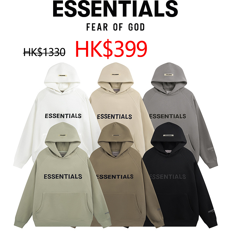 Fear of God Essentials ユニセックス スタイル 前面と背面に施された新しいフロック加工のロゴデザインは非常に質感があります。