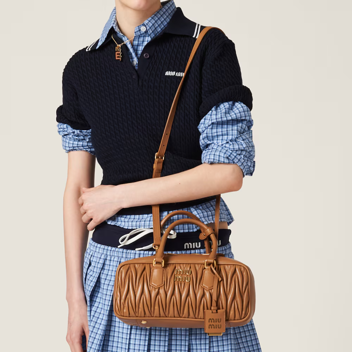 MIU MIU Arcadie matelassé nappa leather bag