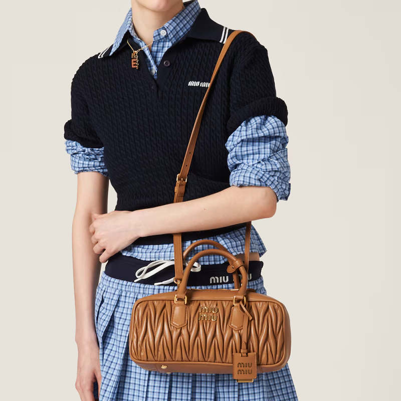 MIU MIU Arcadie matelassé nappa leather bag