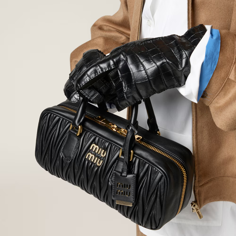 MIU MIU Arcadie matelassé nappa leather bag