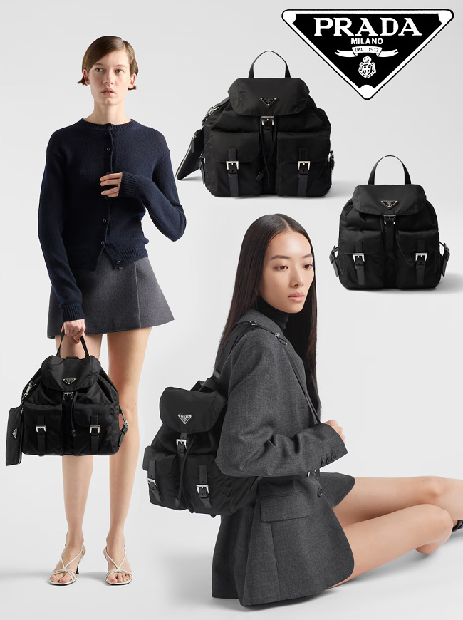 Prada/普拉達男女同款Re-Nylon backpack 雙肩包後背包