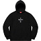 Supreme Cross Box Logo Hooded Sweatshirt（black）