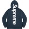 Supreme Vertical Logo Hooded Sweatshirt（blue）