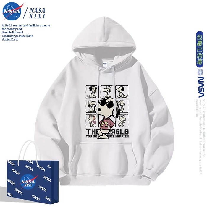 NASA XIXI x Snoopy  2025秋冬新款 情侶男女連帽衛衣