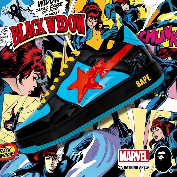 BAPE STA x MARVEL Collaboration Series Low Sneakers