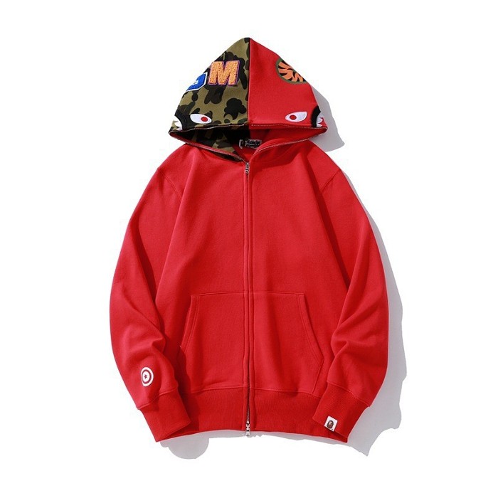 【日本正規】BAPE シャークカモフラージュ ジップアップパーカー ユニセックス 冬物特価品（期間限定）