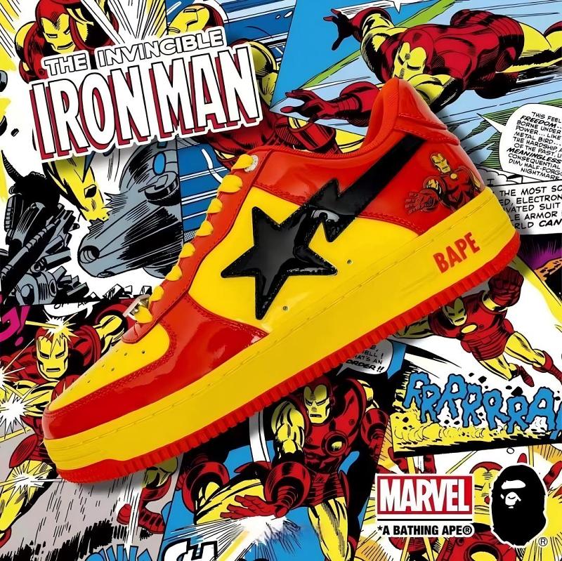 BAPE STA x MARVEL Collaboration Series Low Sneakers