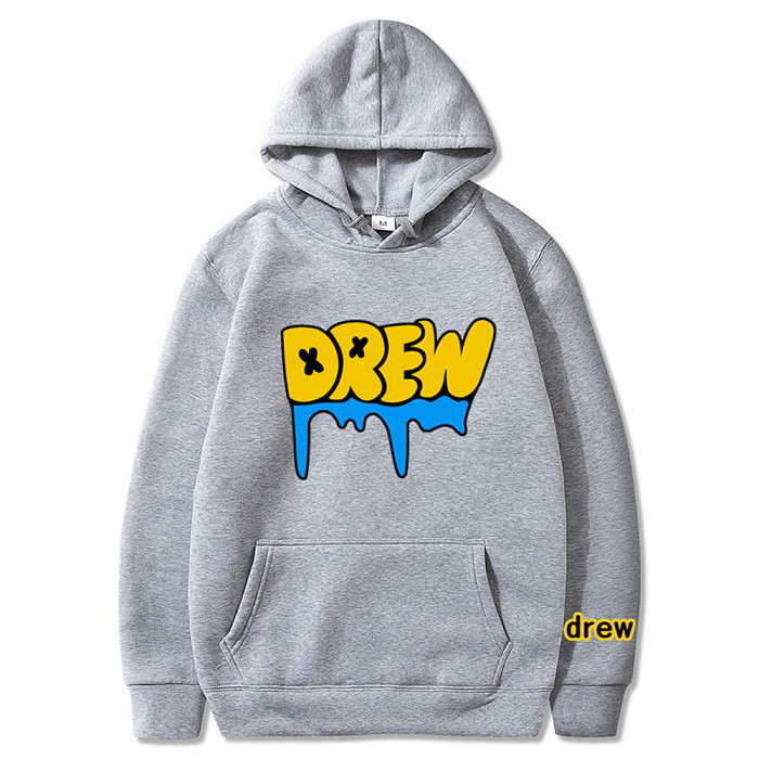 《Justin Bieber》個人潮牌 Drew House #笑臉字母# 寬鬆連帽衛衣 #美式潮流# 男女同款