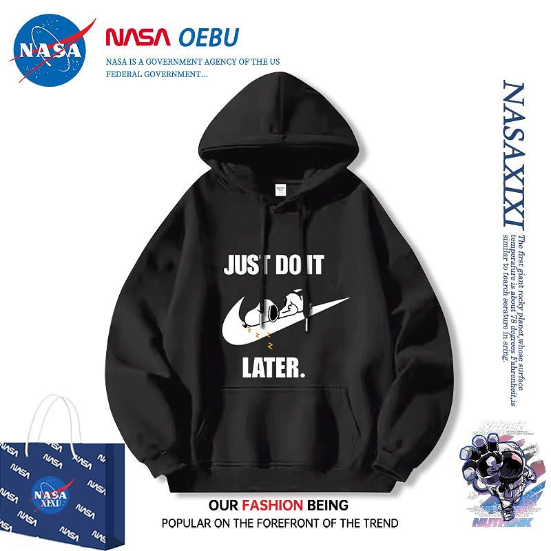 NASA XIXI x Snoopy  2025秋冬新款 情侶男女連帽衛衣