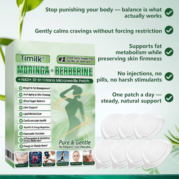 Moringa · Berberine + NAD+ 10-in-1 Nano Microneedle Patch
