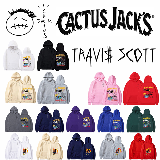 Travis Scott x Cactus Jack #聯名# Sudaderas 潮流時尚連帽衫 男女衛衣