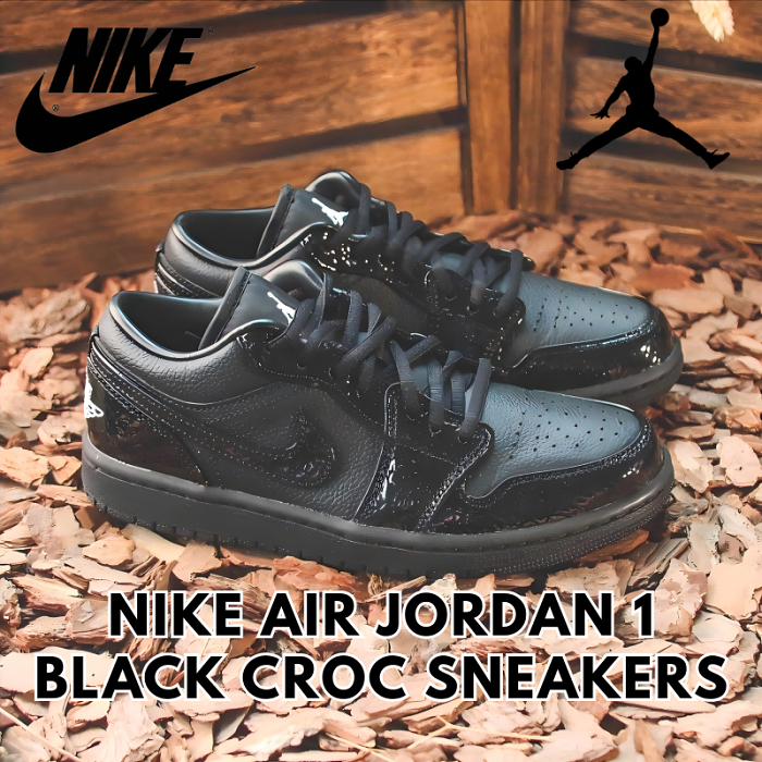 Nike Air Jordan 1 Black Croc sneakers