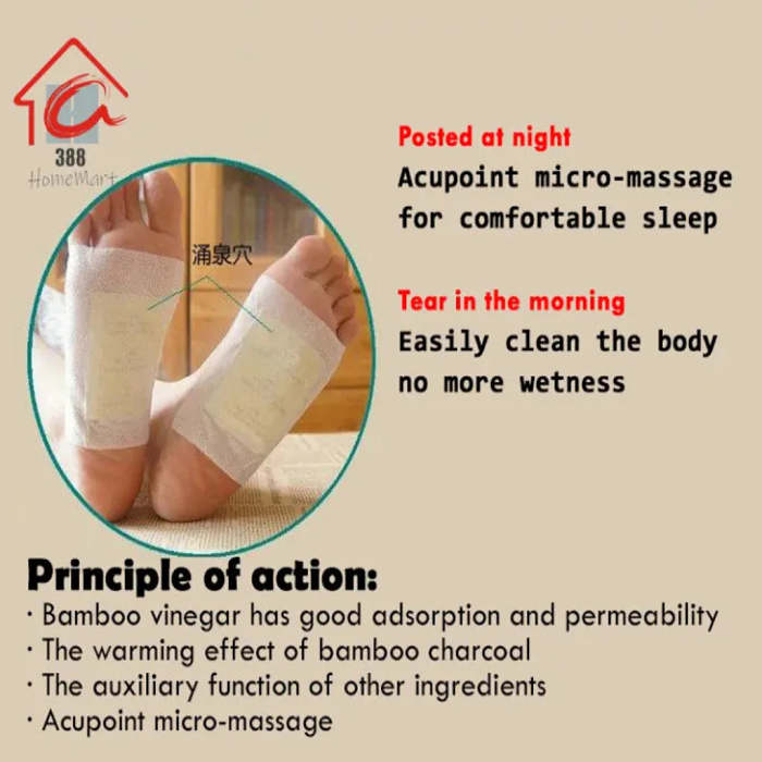 100% Herbal & Gentle Ingredient Detox Foot Pads.