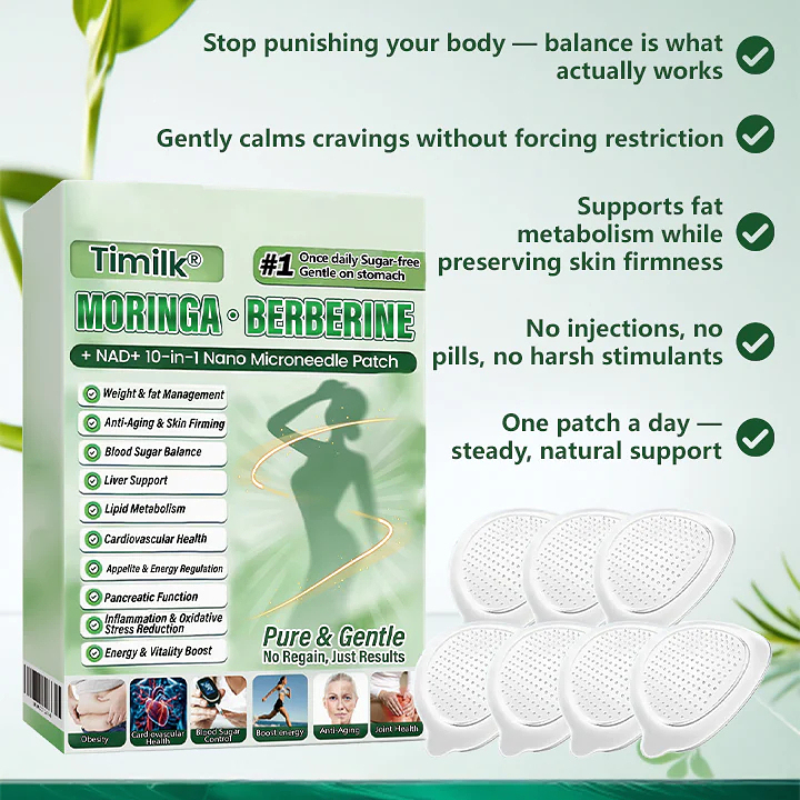 Moringa · Berberine + NAD+ 10-in-1 Nano Microneedle Patch