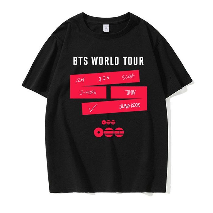 BTS 完整團體回歸 同步宣傳新專輯《Arirang》3 月 20 日發行  WORLD TOUR 防彈少年團2026演唱會週邊同款短袖t卹應援服