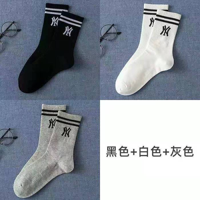 Three pairs of MLB socks included