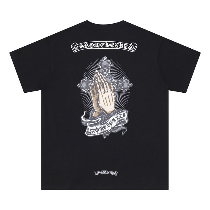 【特別オファー】Chrome Hearts 夏物 ゆったりフィット ユニセックス 半袖Tシャツ