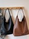 Commuting single-shoulder bag, woven tote bucket bag