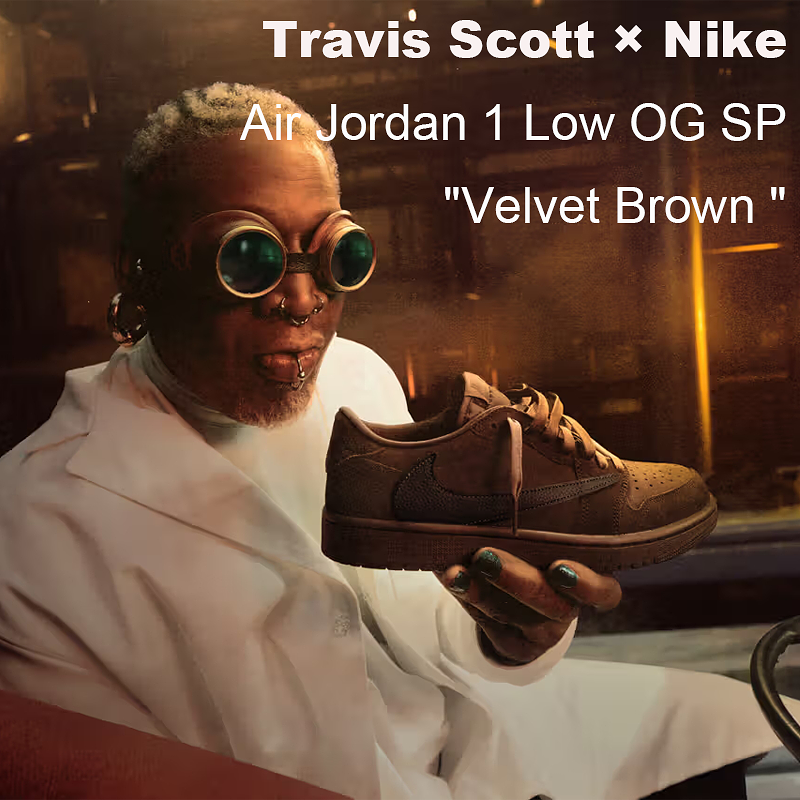 Travis Scott × Nike Air Jordan 1 Low OG SP  Velvet Brown