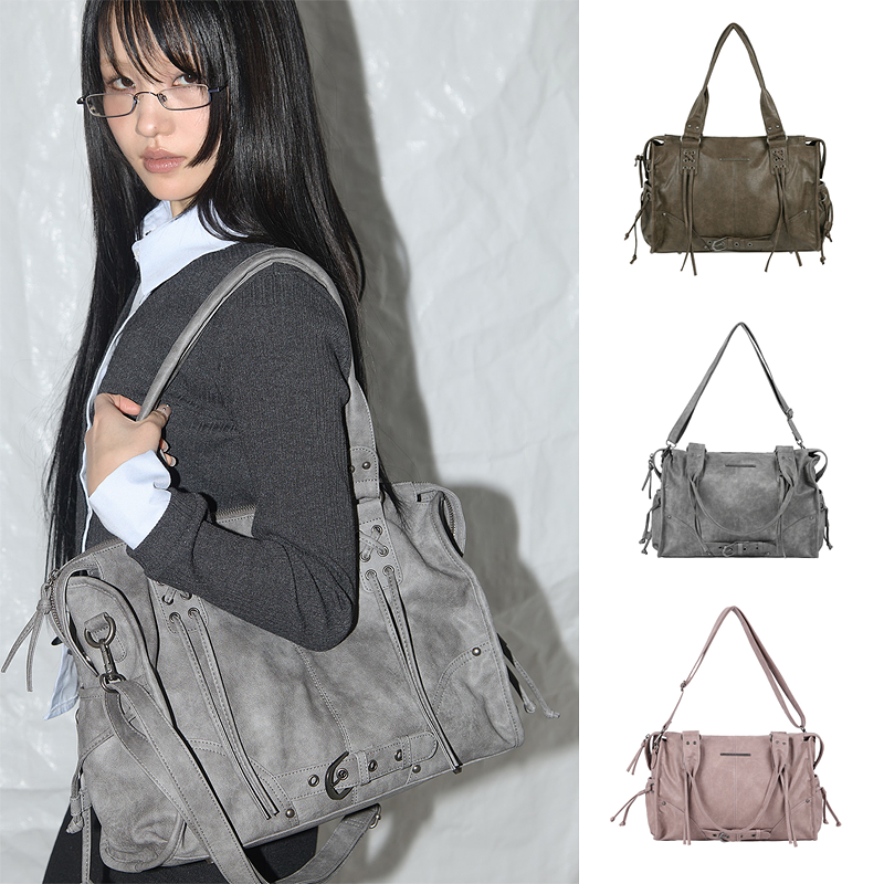 韓國設計師品牌FANCY CLUB 25｜BELTED WASHING LEATHER BAG