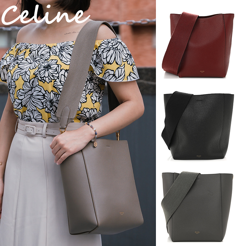 Celine Soft Grained Calfskin Small Sangle Bucket Bag