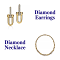 Diamond Earrings + Diamond Necklace