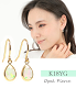 【楽天マーケットの売れ筋おすすめ商品】オパール フック ピアス 18k K18YG 18金 イエロー ゴールド 雫 シンプル 6x4mm カボション エチオピア産 【プレゼント ギフト