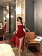 Minimal Chic Red Long Dress