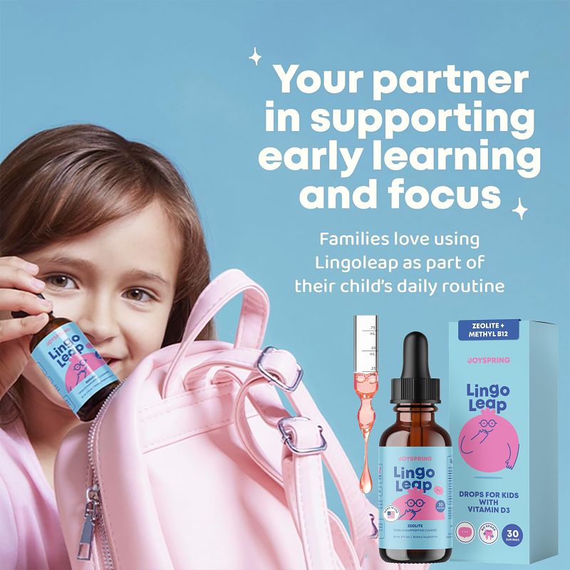 JoySpring LingoLeap – Liquid Kids Formula with Zeolite Clinoptilolite,