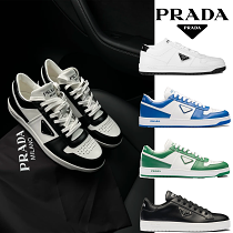 Prada Downtown Leather Low Sneakers