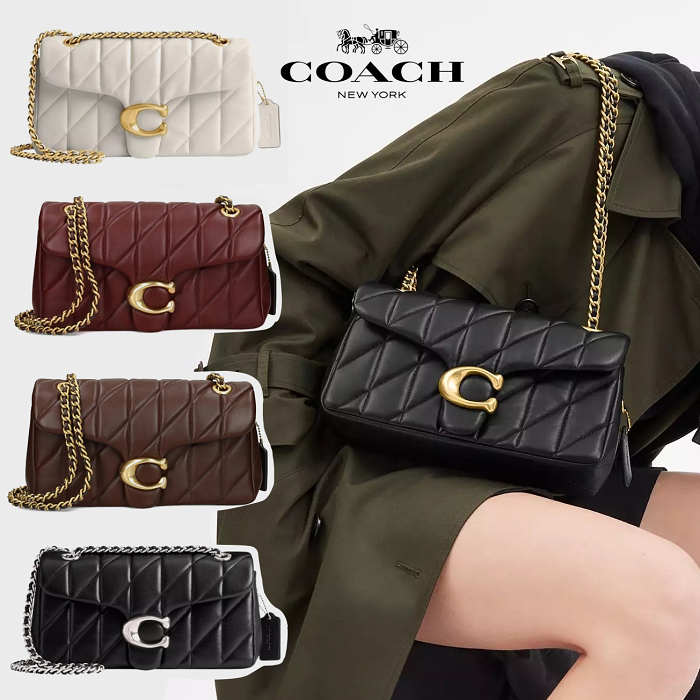 Coach chian tabby 26 | 羊皮質感超軟，菱格+金屬鏈的設計精緻又不張揚