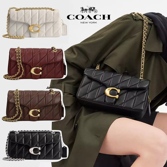 Coach chian tabby 26 | 羊皮質感超軟,菱格+金屬鏈的設計精緻又不張揚