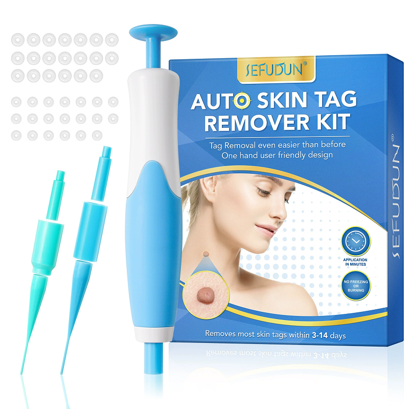 Wart removal agent, dark spot removal tool, micro skin tag removal tool, 2-in-1 with replaceable head, unisex.