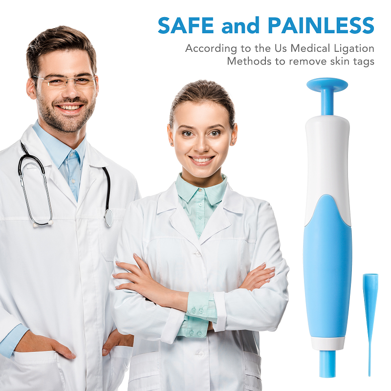 Wart removal agent, dark spot removal tool, micro skin tag removal tool, 2-in-1 with replaceable head, unisex.