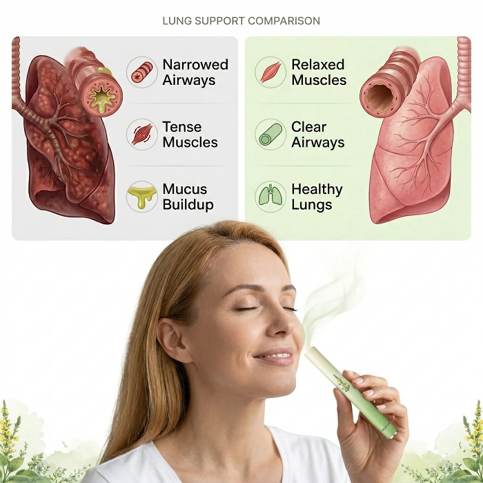 Natural Mullein Lung Support Aroma Diffuser – Deep Lung Cleanse Support